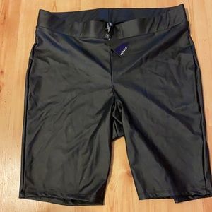 Faux Leather biker shorts